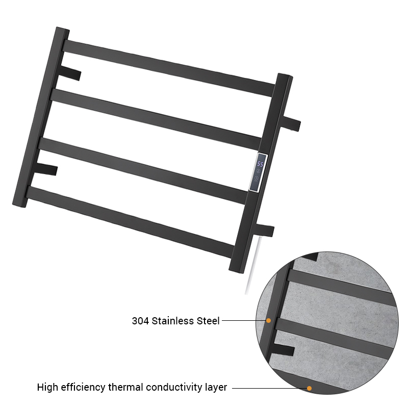 Dr2059 estante de toallas eléctricas giratorias de control de temperatura inteligente impermeable 