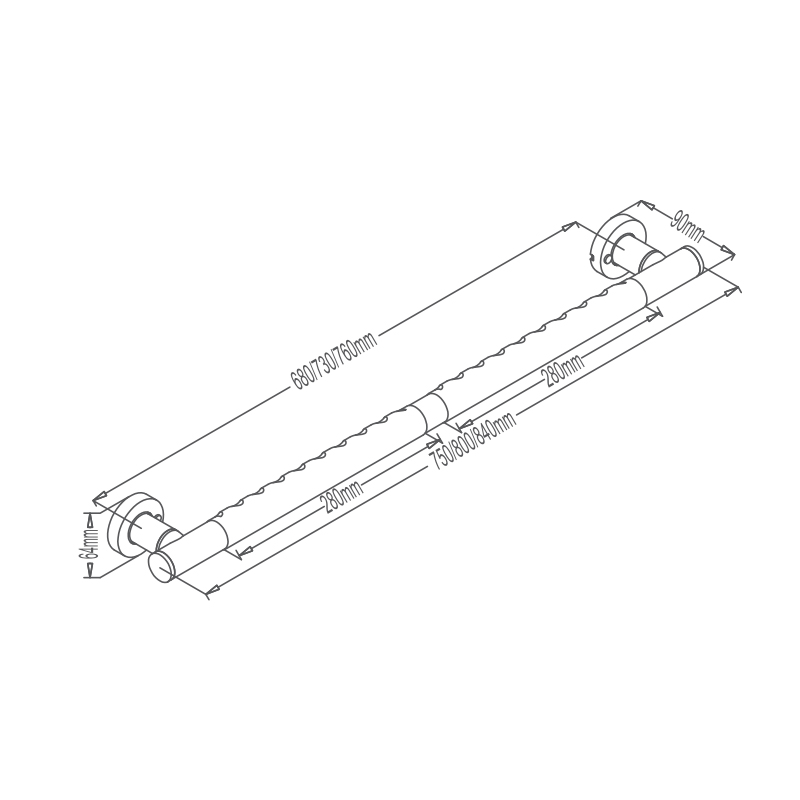 Hm351 - 680 nuevo reposabrazos de baño aleación de aluminio para discapacitados mayores equipos amigables reposabrazos de ducha de baño 