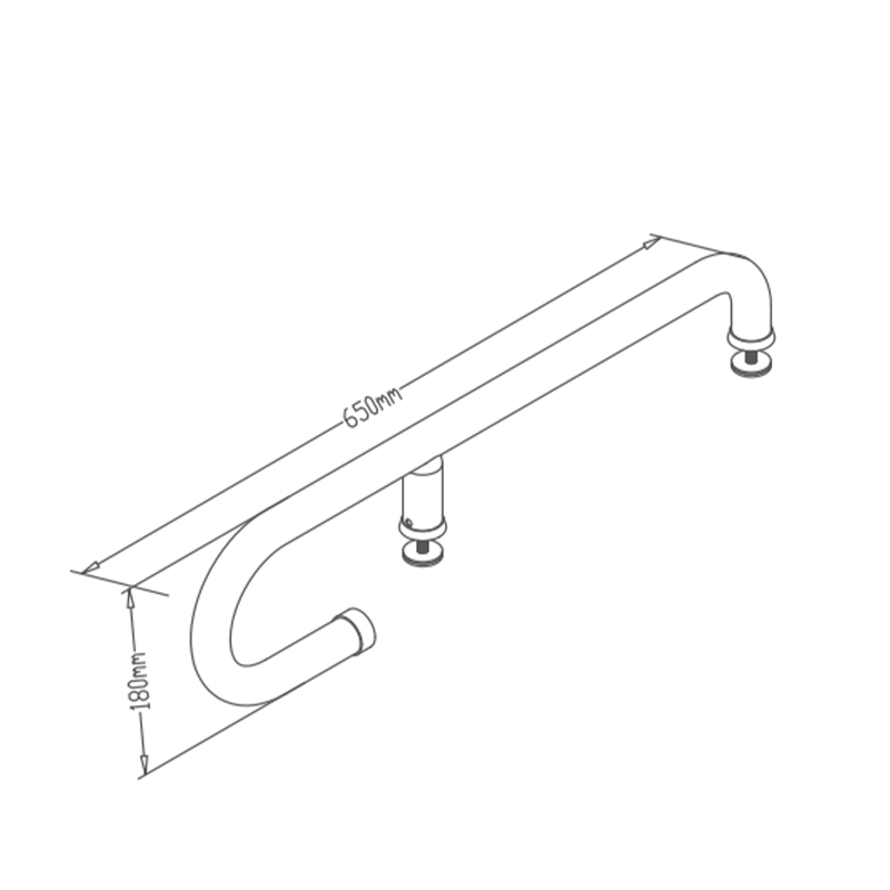 Hm329 popular 304 baño de acero inoxidable baño pared montado Mango lavamanos reposabrazos 