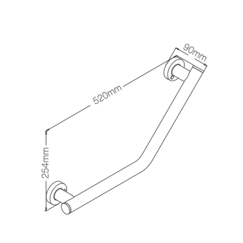 Hmc3253 baño público mango de equilibrio de baño montado en la pared manija de ducha de Seguridad 304 barandilla de acero inoxidable para discapacitados 