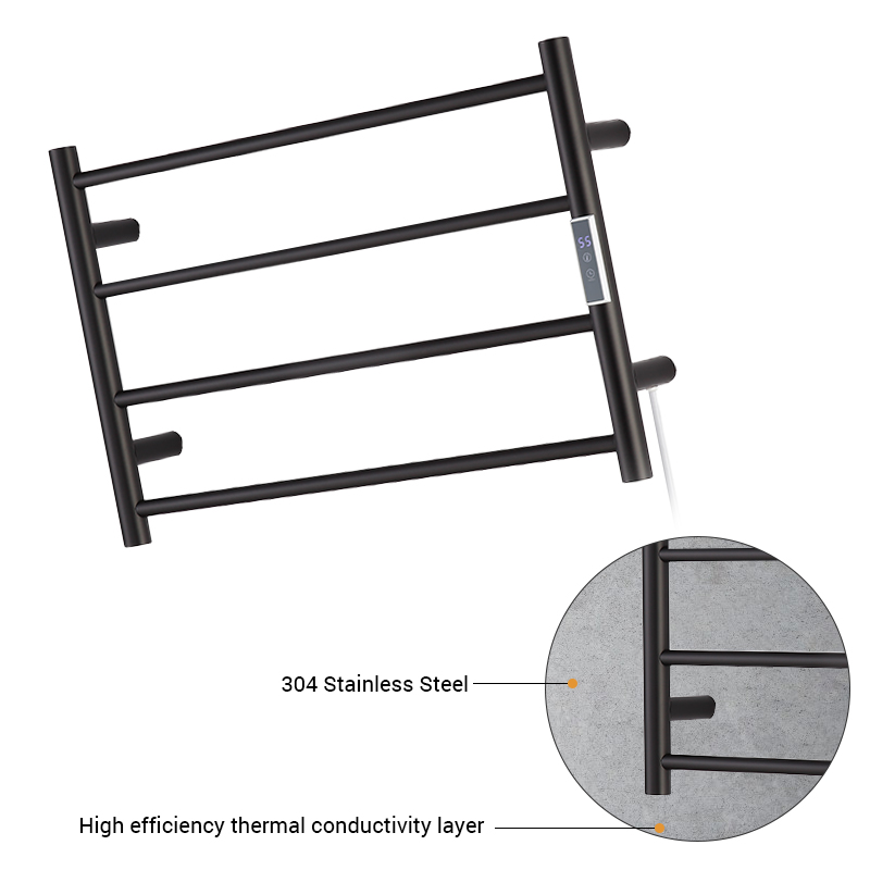 Dr6059 toallas de calefacción colgantes en la pared calentador de toallas de acero inoxidable ipx5 impermeable 