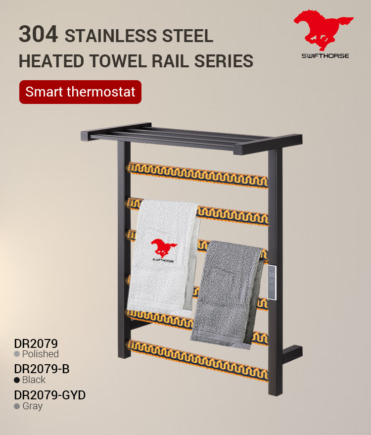 Dr2079 promueve el soporte de toallas OEM ODM 304 soporte de toallas eléctricas de acero inoxidable montado en la pared 