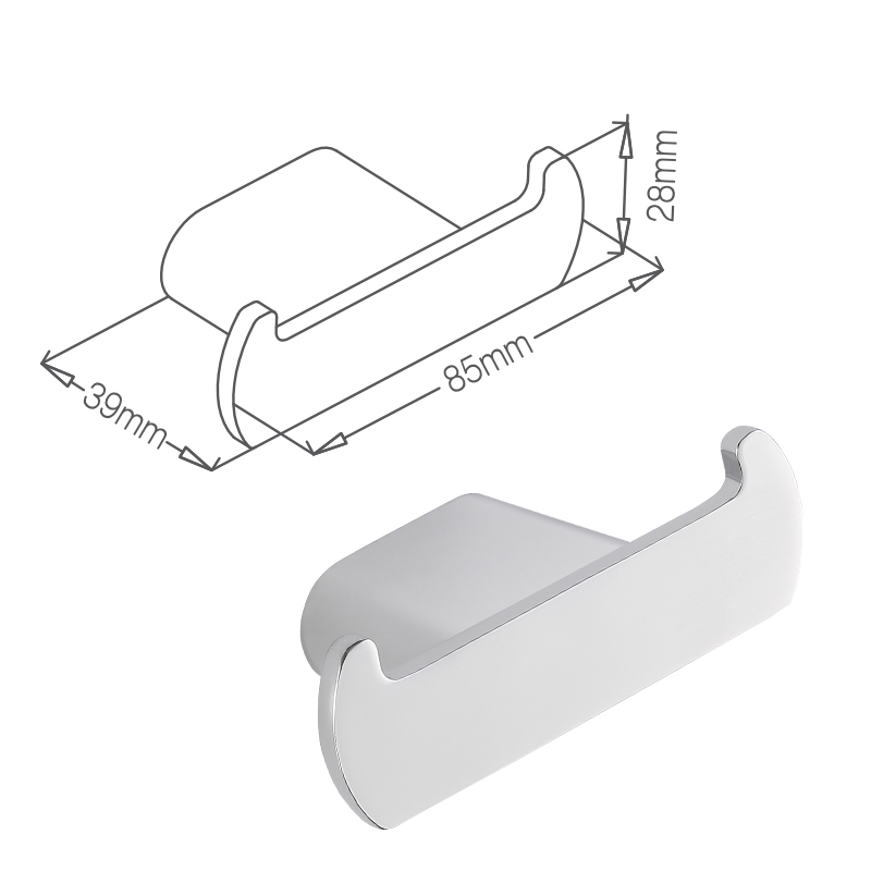 Tela de toalla m32 / gancho de abrigo dibujo 304 percha cuadrada de acero inoxidable gancho de pared baño pesado dormitorio de cocina 