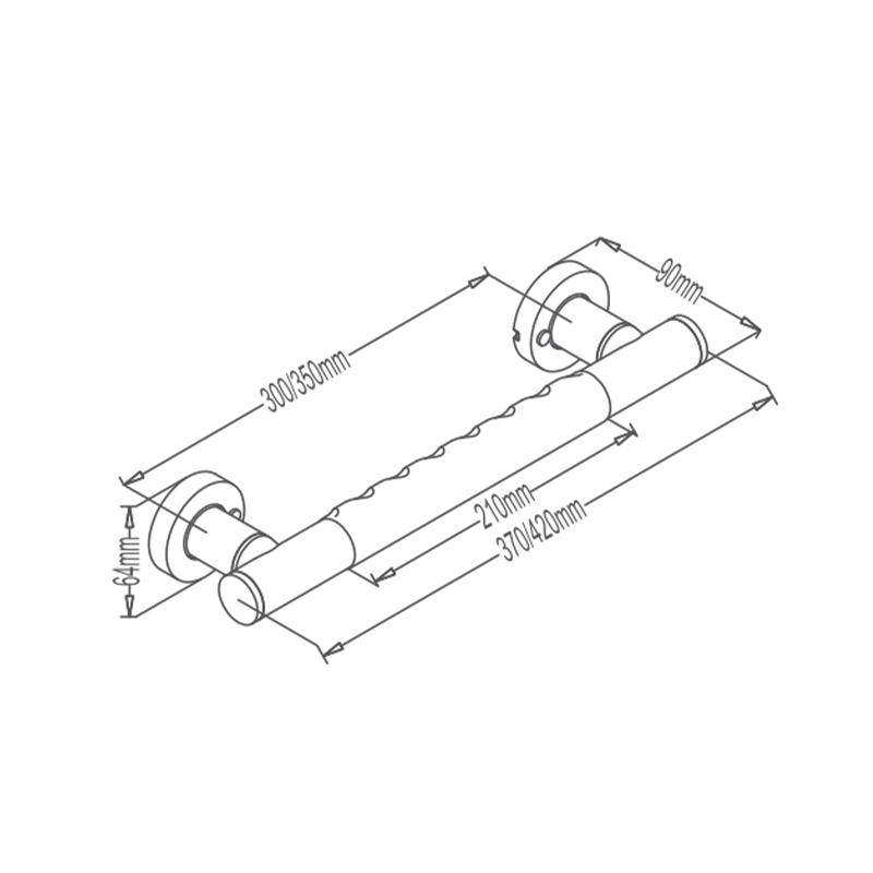 Hm351 - 300 barandilla de baño de acero inoxidable 304 de alta calidad, duradera y resistente a la corrosión, adecuada para personas mayores y discapacitadas 